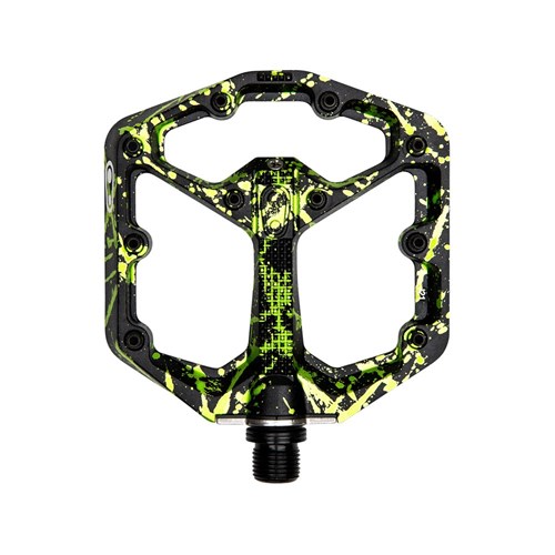 CRANKBROTHERS PEDAL STAMP 7 SMALL LTD EDITION SPLATTER GREEN