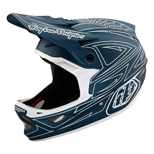 TLD D3 AS FIBERLITE HELMET SPIDERSTRIPE BLUE