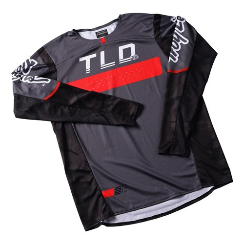 TLD SE PRO JERSEY GRID CAMO BLACK / GREY MED