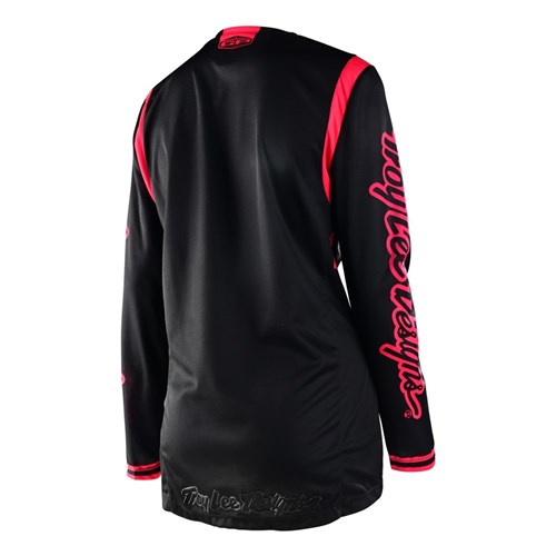 TLD 23 GP WMNS JERSEY MONO BLACK / FLO RED