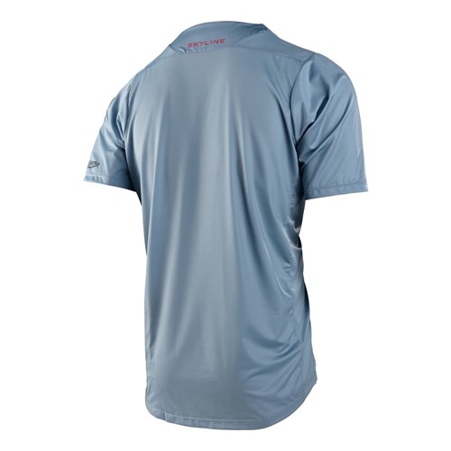 TLD SKYLINE SS JERSEY JET FUEL ICE BLUE / RED