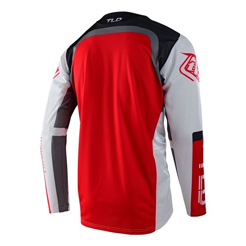 TLD SPRINT JERSEY FRACTURA CHARCOAL / GLO RED