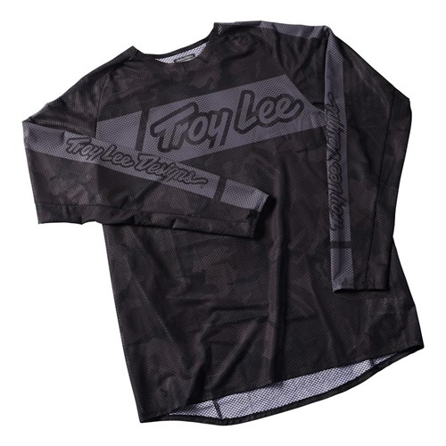 TLD SE PRO AIR JERSEY VOX CAMO BLACK / GREY LGE