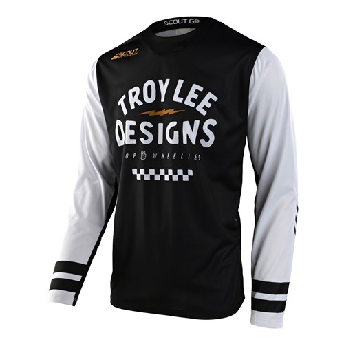 TLD 24.1 SCOUT OFFROAD GP JERSEY RIDE ON BLACK / WHITE
