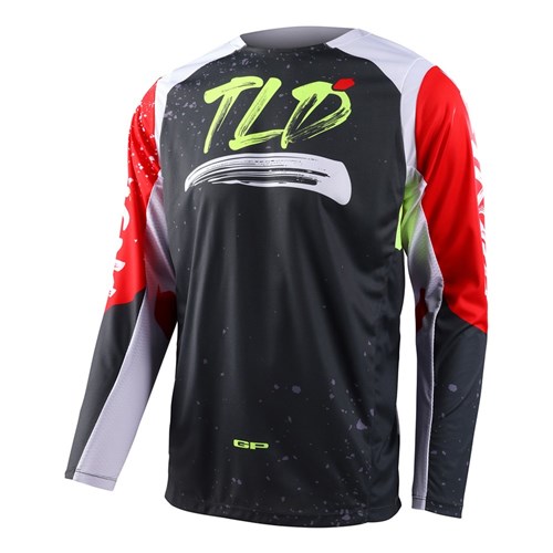 TLD GP PRO JERSEY PARTICAL BLACK / GLO RED