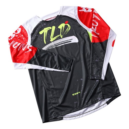 TLD GP PRO JERSEY PARTICAL BLACK / GLO RED