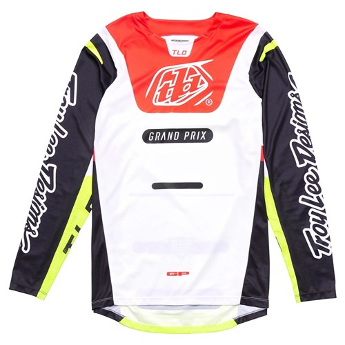 TLD 24.1 GP PRO YTH JERSEY BLENDS WHITE / GLO RED