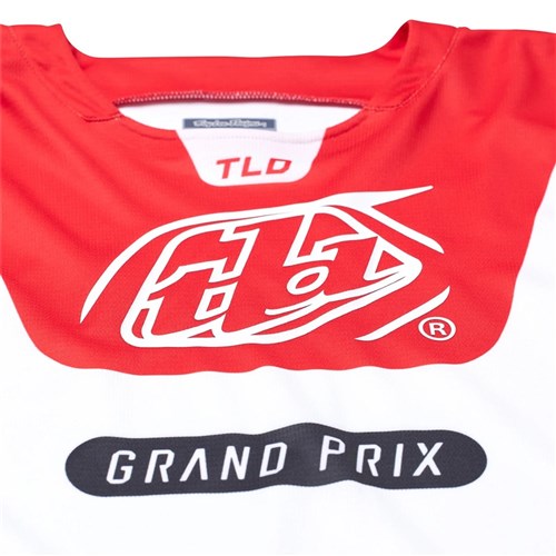 TLD 24.1 GP PRO YTH JERSEY BLENDS WHITE / GLO RED