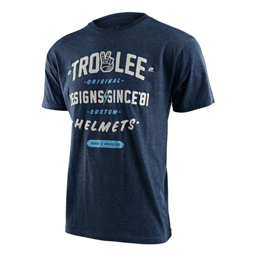 TLD ROLL OUT TEE NAVY HEATHER