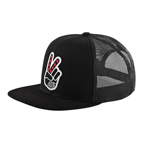 TLD PEACE OUT TRUCKER HAT BLACK OSFA