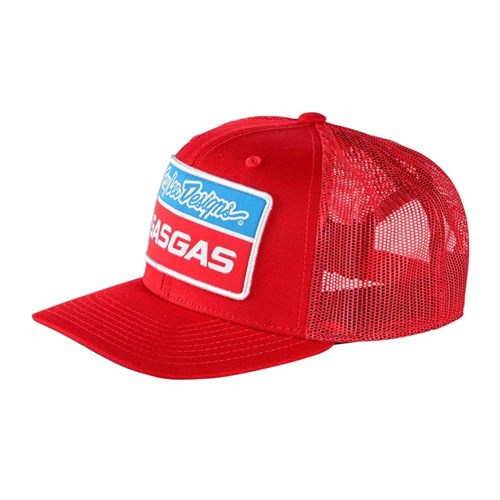 TLD GASGAS CURVED STOCK HAT RED OSFA