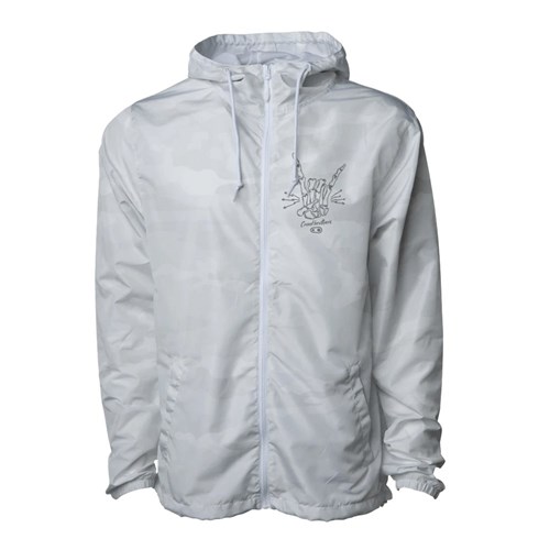 CRANKBROTHERS WINDBREAKER ROCK N ROLL WHITE CAMO XLG