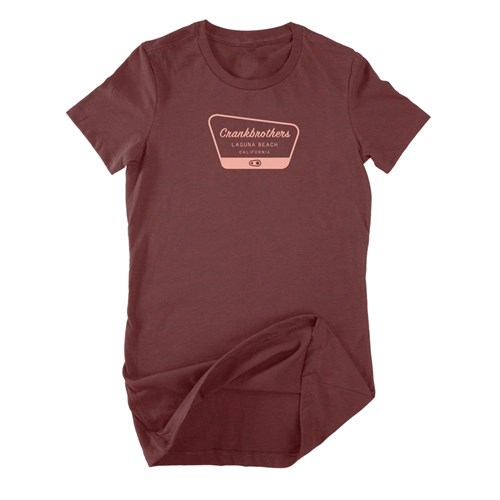 CRANKBROTHERS WMNS TEE CAMP BURGANDY MED