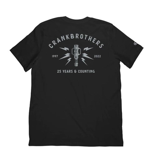 CRANKBROTHERS TEE 25TH ANNIVERSARY BLACK