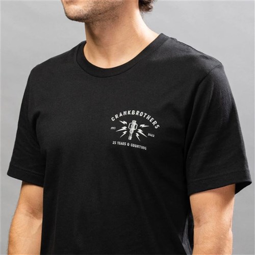 CRANKBROTHERS TEE 25TH ANNIVERSARY BLACK