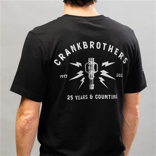 CRANKBROTHERS TEE 25TH ANNIVERSARY BLACK