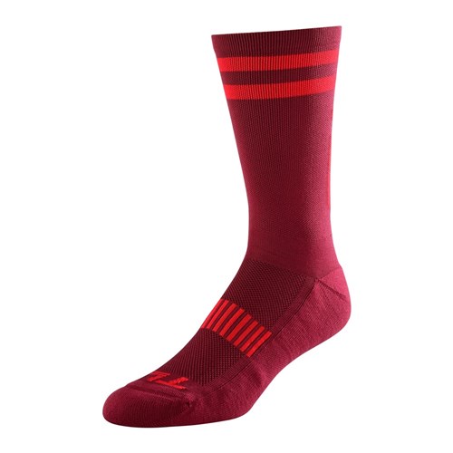 TLD PERFORMANCE CREW SOCK SPEED OXBLOOD