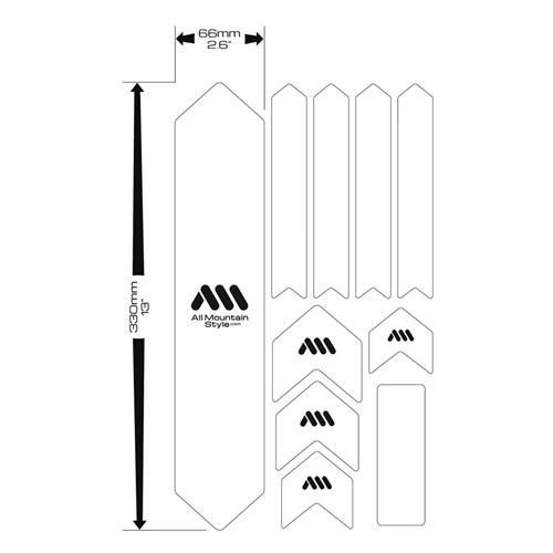 ALL MOUNTAIN STYLE AMS XL EXTRA FRAME PROTECTION WRAP CLEAR / APE