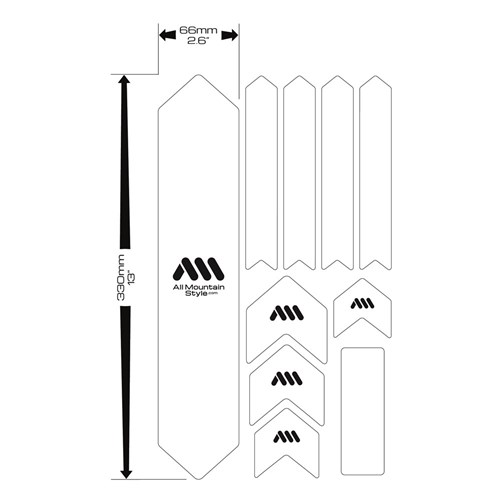 ALL MOUNTAIN STYLE AMS XL EXTRA FRAME PROTECTION WRAP CLEAR / SILVER