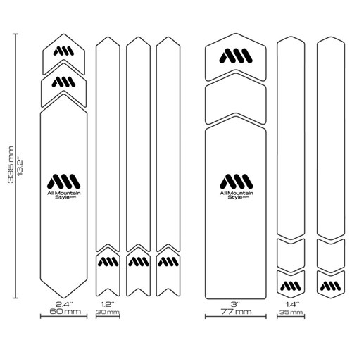 ALL MOUNTAIN STYLE AMS XXL FULL FRAME PROTECTION WRAP CLEAR / CAMO