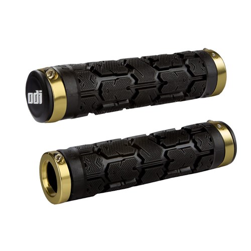 ODI MTB ROGUE LOCK ON GRIP BLACK / GOLD CLAMPS