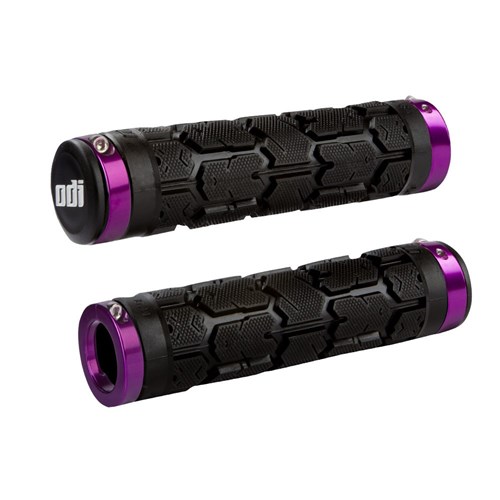 ODI MTB ROGUE LOCK ON GRIP BLACK / PURPLE CLAMPS