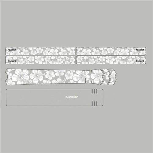 DYEDBRO FRAME PROTECTION WRAP HAWAIIAN FLOWERS WHITE