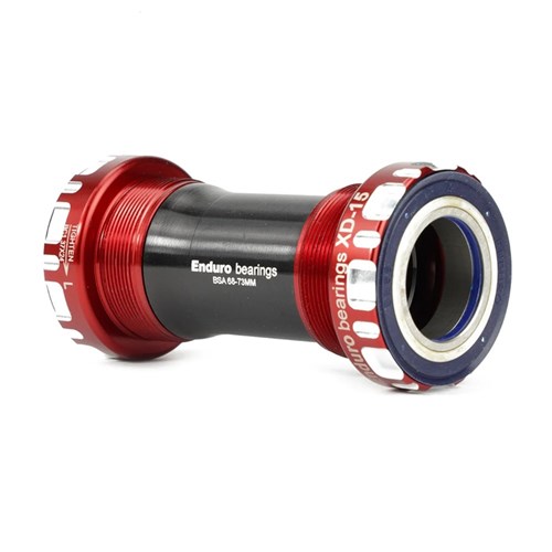 ENDURO BKC-0550 XD15 CERAMIC ANGULAR 68MM THREADED BB SHIMANO - RED