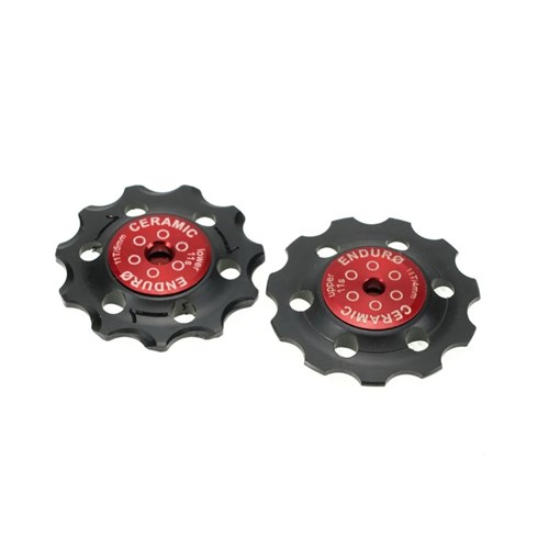 ENDURO BKCJ-0190 11T ZERO CERAMIC BRNG PULLEYS SRAM 11SP - RED