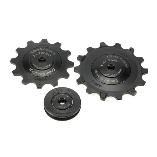 ENDURO BKCJ-0501 12/14T XD15 CERAMIC BRNG PULLEYS SRAM EAGLE 12SP - BLK