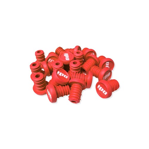 ODI BMX REFILL PACK - 20 PUSH IN PLUGS RED - WHITE LOGO