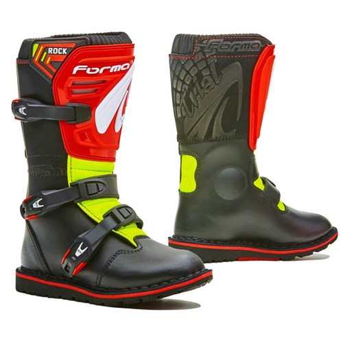 FORMA ROCK YOUTH BOOT BLACK / RED / NEON FLO YELLOW