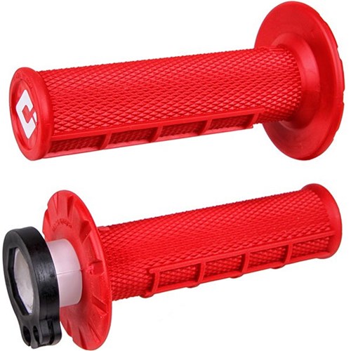 ODI MX HALF WAFFLE LOCK ON GRIP RED - 2T / 4T