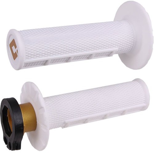 ODI MX HALF WAFFLE LOCK ON GRIP WHITE (SOFT) 2T / 4T