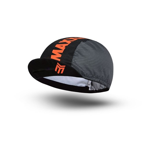 MAXXIS CYCLING HAT ROAD / GRAVEL CAP BLACK ORANGE OSFA