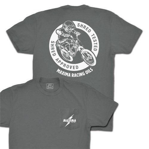 MAXIMA BIKE TEE SHRED TESTED DARK GREY