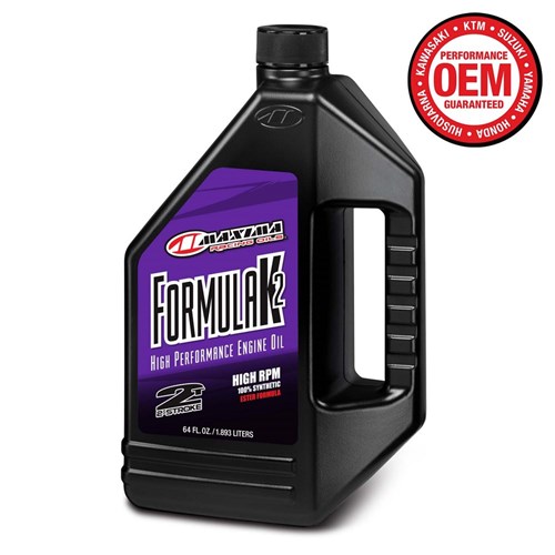 MAXIMA FORMULA K2 PREMIX 2T 100% SYNTHETIC RACING 1.9L / 64OZ (BOX QTY 6)