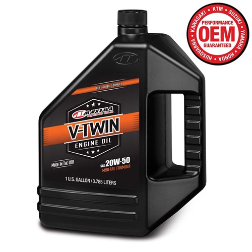 MAXIMA V-TWIN MINERAL 4T 20W50 3.8L / 128OZ (BOX QTY 4)