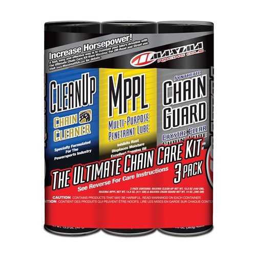 MAXIMA SYNTHETIC CHAIN GUARD COMBO KIT SPRAY 3-PACK (BOX QTY 4)