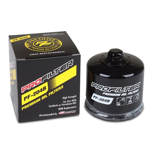 PROFILTER OIL FILTER BLACK HON CB / CBR / KAW ZX / TRIUMPH / YAM FZ / MT / XVS