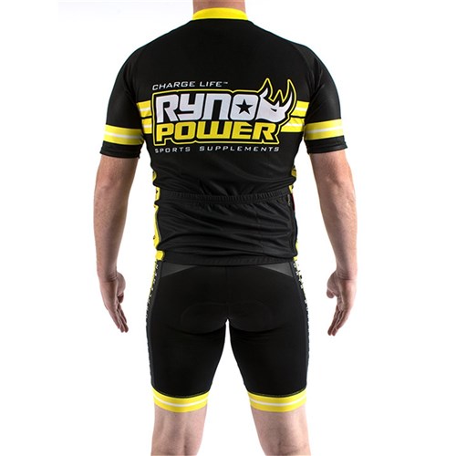 RYNO POWER CYCLE LYCRA SUIT BLACK LOGO