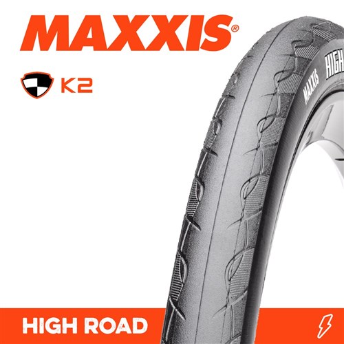 Black MAXXIS High Road Folding Tire 700 x 23C/25C 120TPI Hypr K2 Bike Tyres