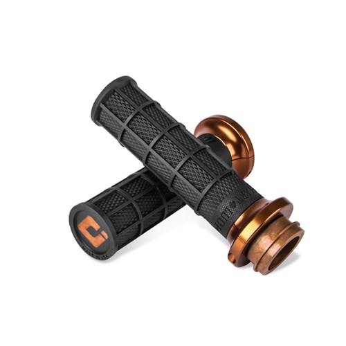 ODI ROAD V-TWIN FULL WAFFLE LOCK ON GRIP HART LUCK BLK/BRNZ HD 08+ TBW